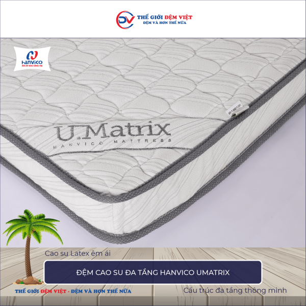 Đệm cao su đa tầng Umatrix Hanvico 1
